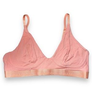 NEW Pink Bamboo Bralette Wireless Bra Underwear Women’s Size Small
